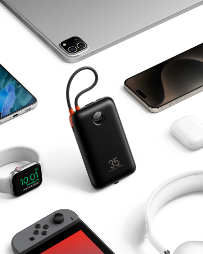 Veger K2 (W2068) Išorinė baterija (Power Bank) 20000mAh, 35W PD, Juoda