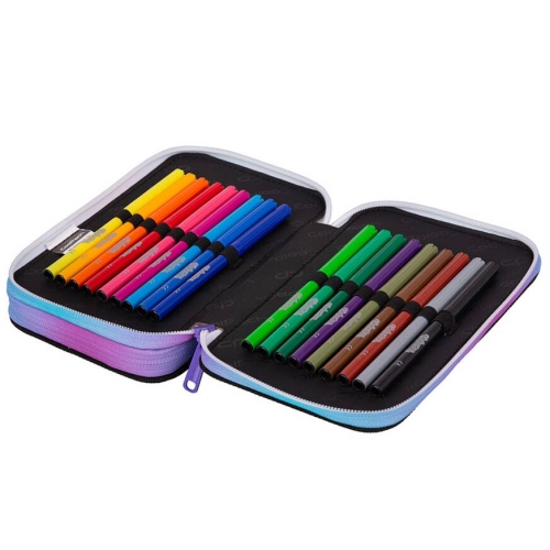 Forminis dviejų skyrių penalas su priedais CoolPack Jumper 2 Star Night
