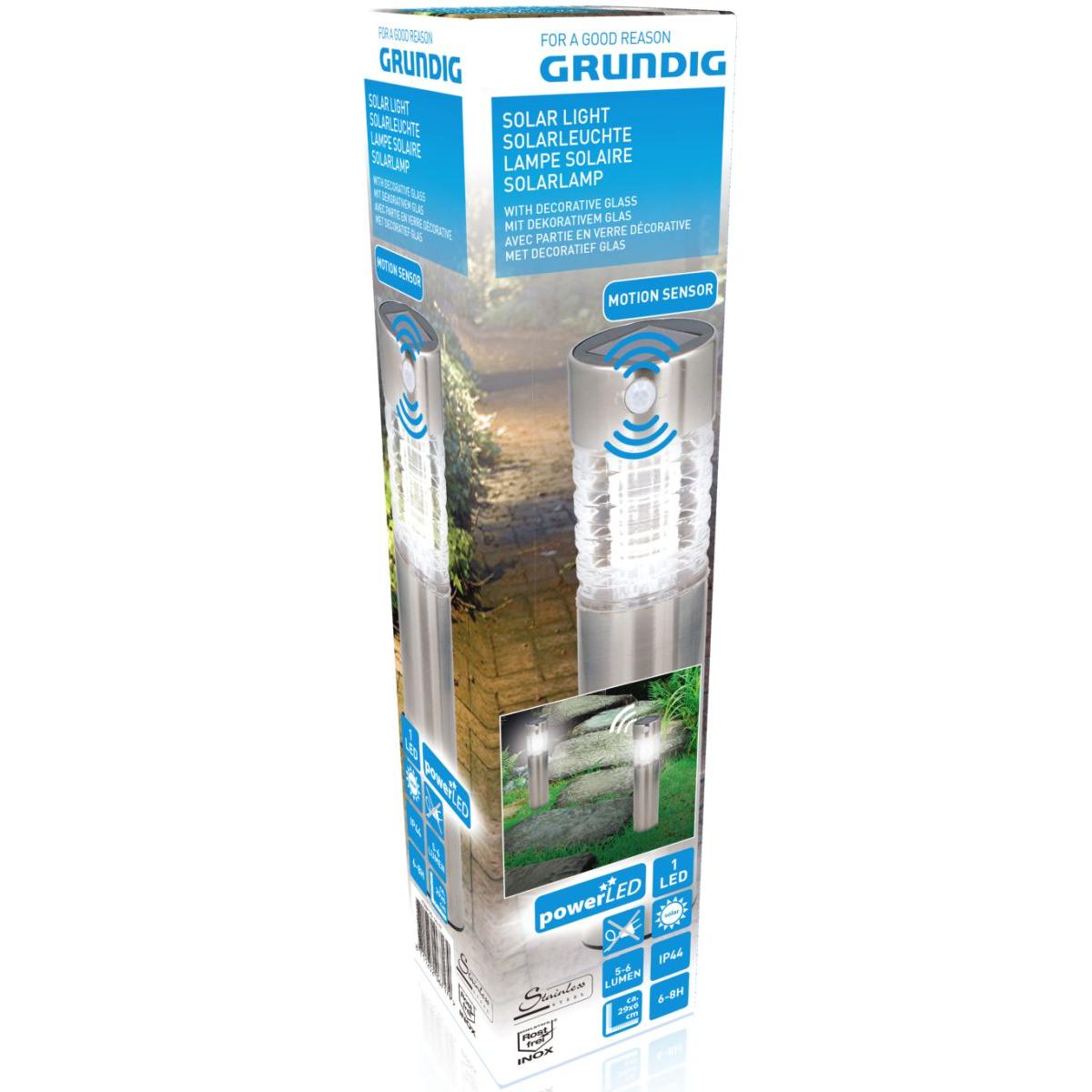 Grundig Saulės Energija Maitinama Lempa Su Judėjimo Jutikliu, 6x39 Cm