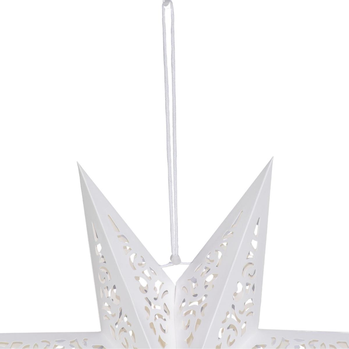 Popierinė Dekoracija – 45 Cm 7 Spindulių Balta žvaigždė