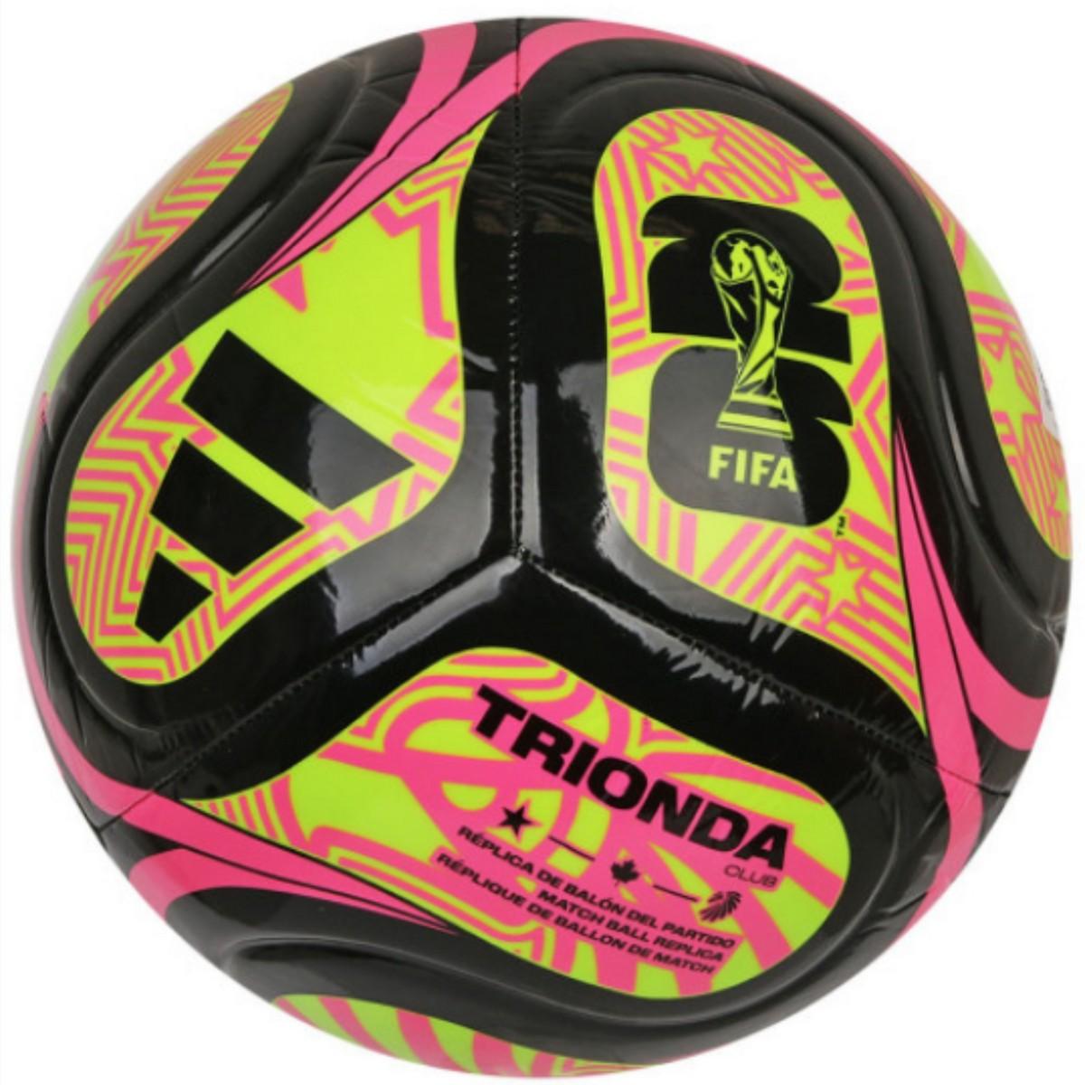 „adidas World Cup 26 Trionda Club“ Futbolo Rutulys, Juodas-rožinis-žalis, Jd8053, R.5