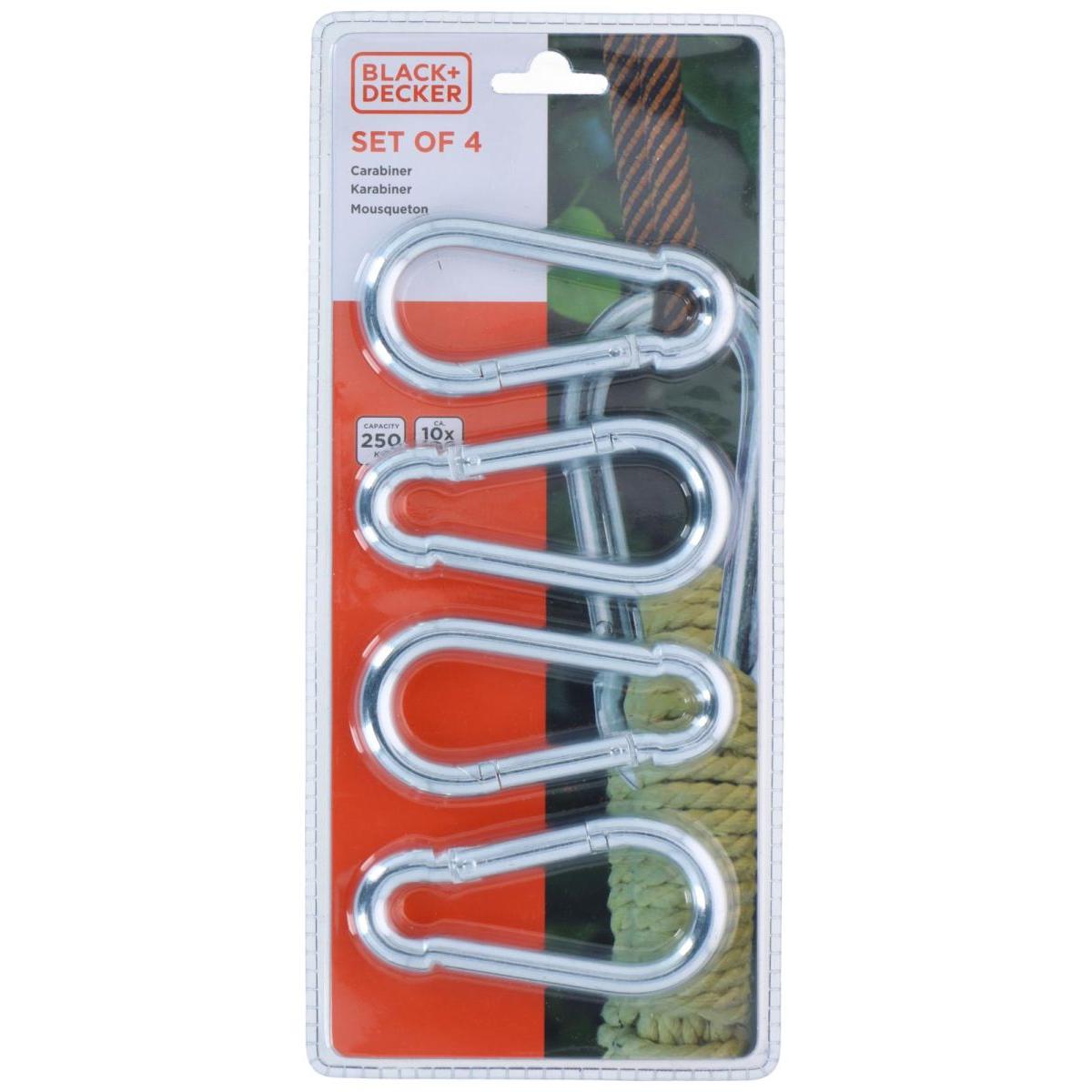 Plieninis Karabinas, 4 Vnt., „black + Decker“