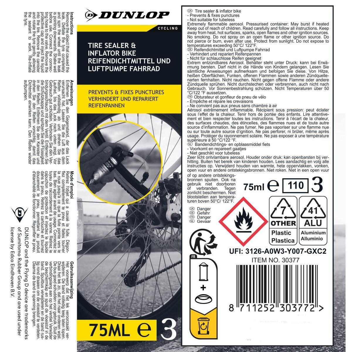 Dvijatų Dvijatų Su Universaliu Ventiliu Skirtas Hermetizuojančias Purškalas, 75 Ml, „dunlop“