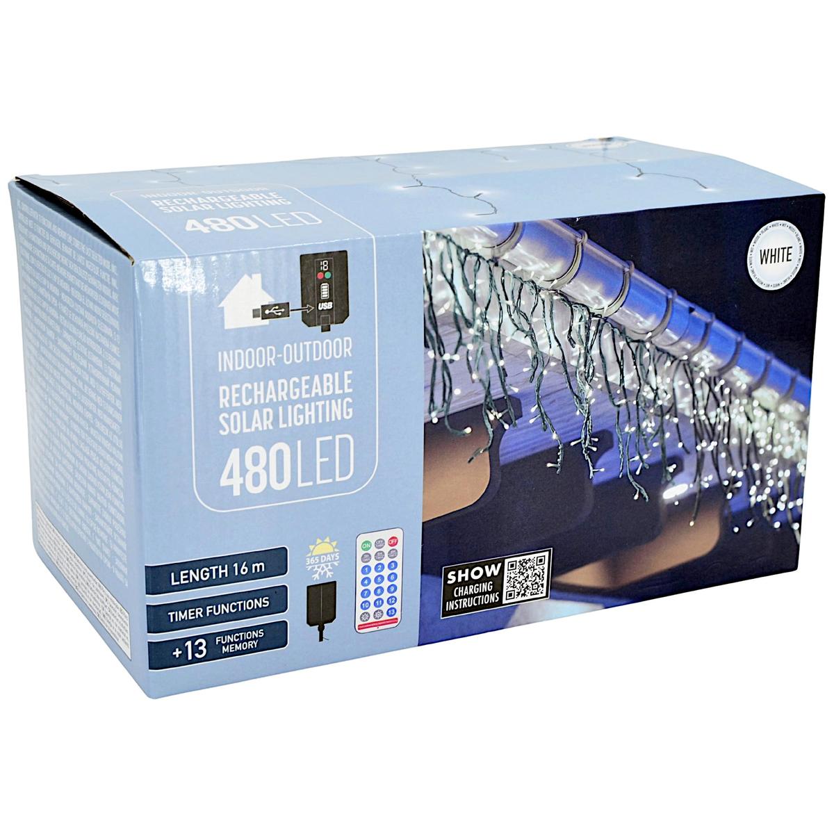 480 Led Baltos Spalvos šviesos Grandinė