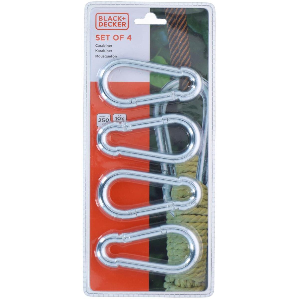 Plieninis Karabinas, 4 Vnt., „black + Decker“