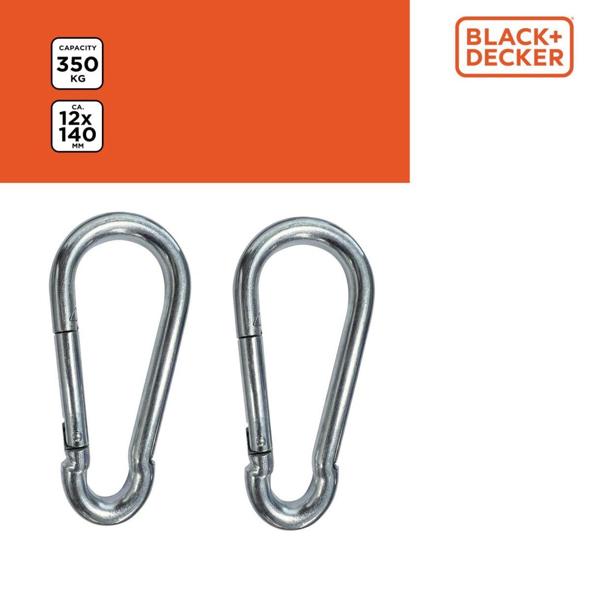 Plieninis Karabinas, 2 Vnt., „black + Decker“