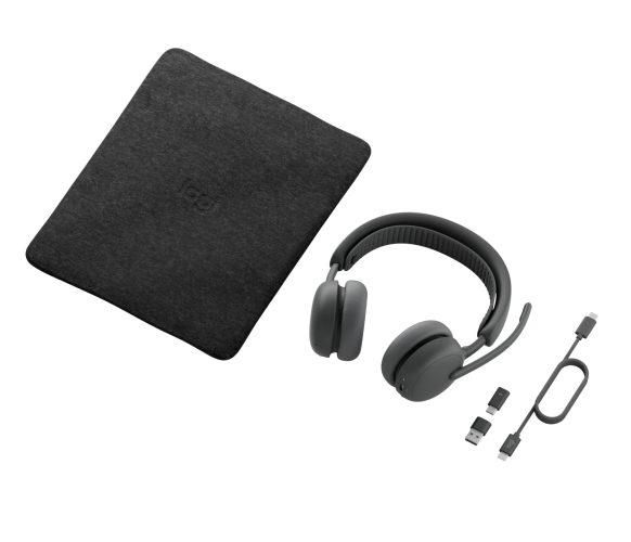 Logitech Zone Wireless 2 ES for Business UC Belaidės ausinės, Bluetooth, USB-C rec., Graphite
