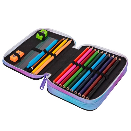 Forminis dviejų skyrių penalas su priedais CoolPack Jumper 2 Star Night