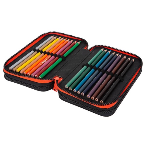 Forminis trijų skyrių penalas su priedais CoolPack Jumper 3 Grey Ball