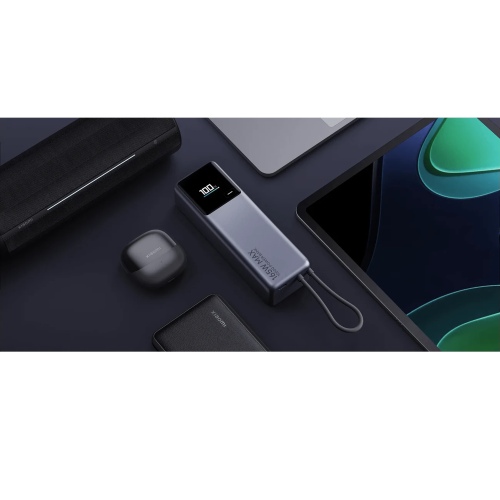 Xiaomi 165W Išorinė baterija (Power Bank) 10000mAh, integruotas kabelis, Pilka