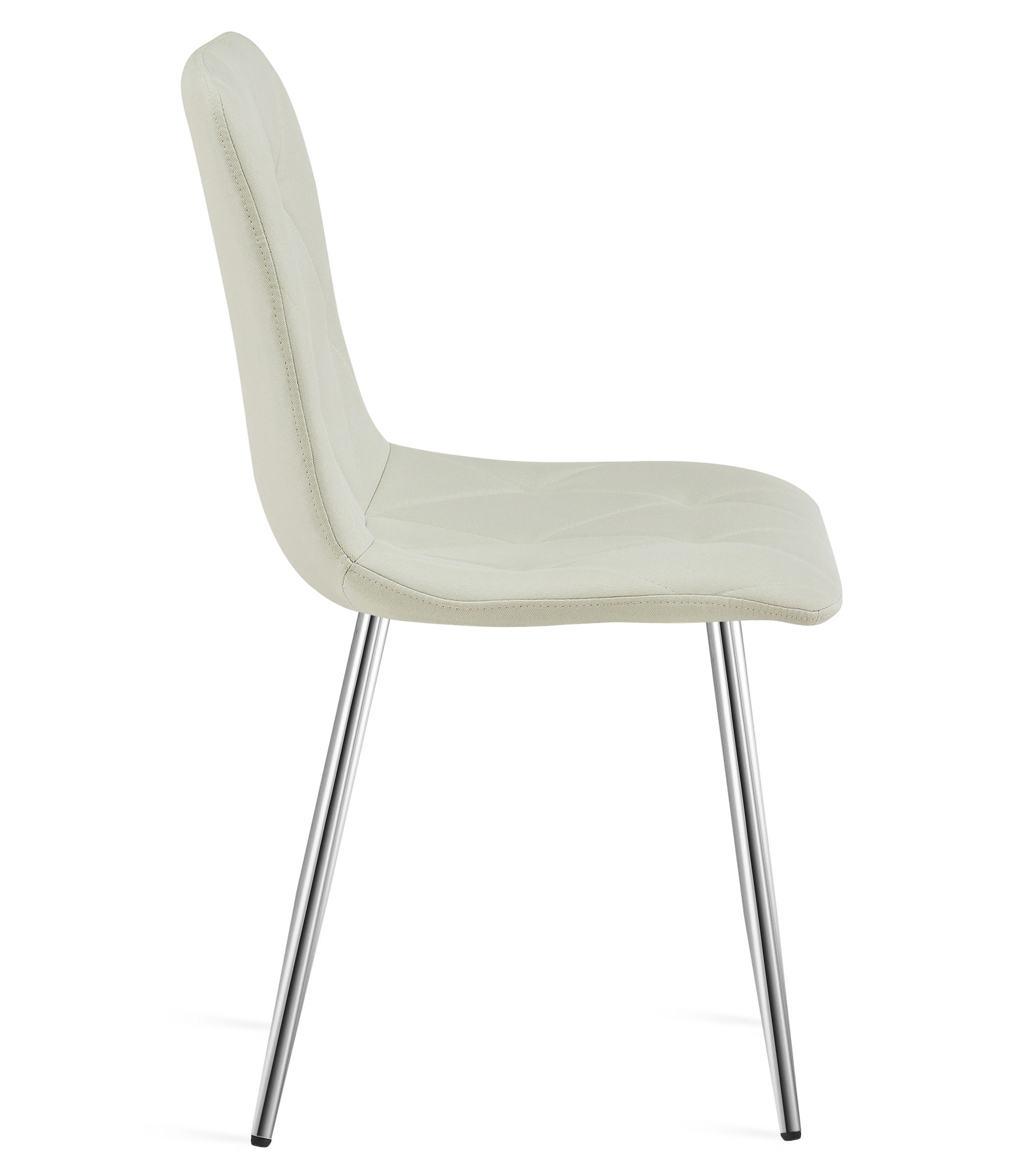 Kėdė „libra“ – Smėlio Spalvos Audinys / Chromuotos Kojos (4 Vnt.)