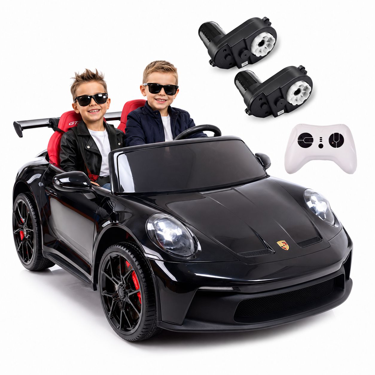 Milžiniškas „porsche 911 Gt3“ Su 560 W, 24 V Akumuliatoriumi, Tyliais „mute“ Varikliais, Dažais / Dk-p911