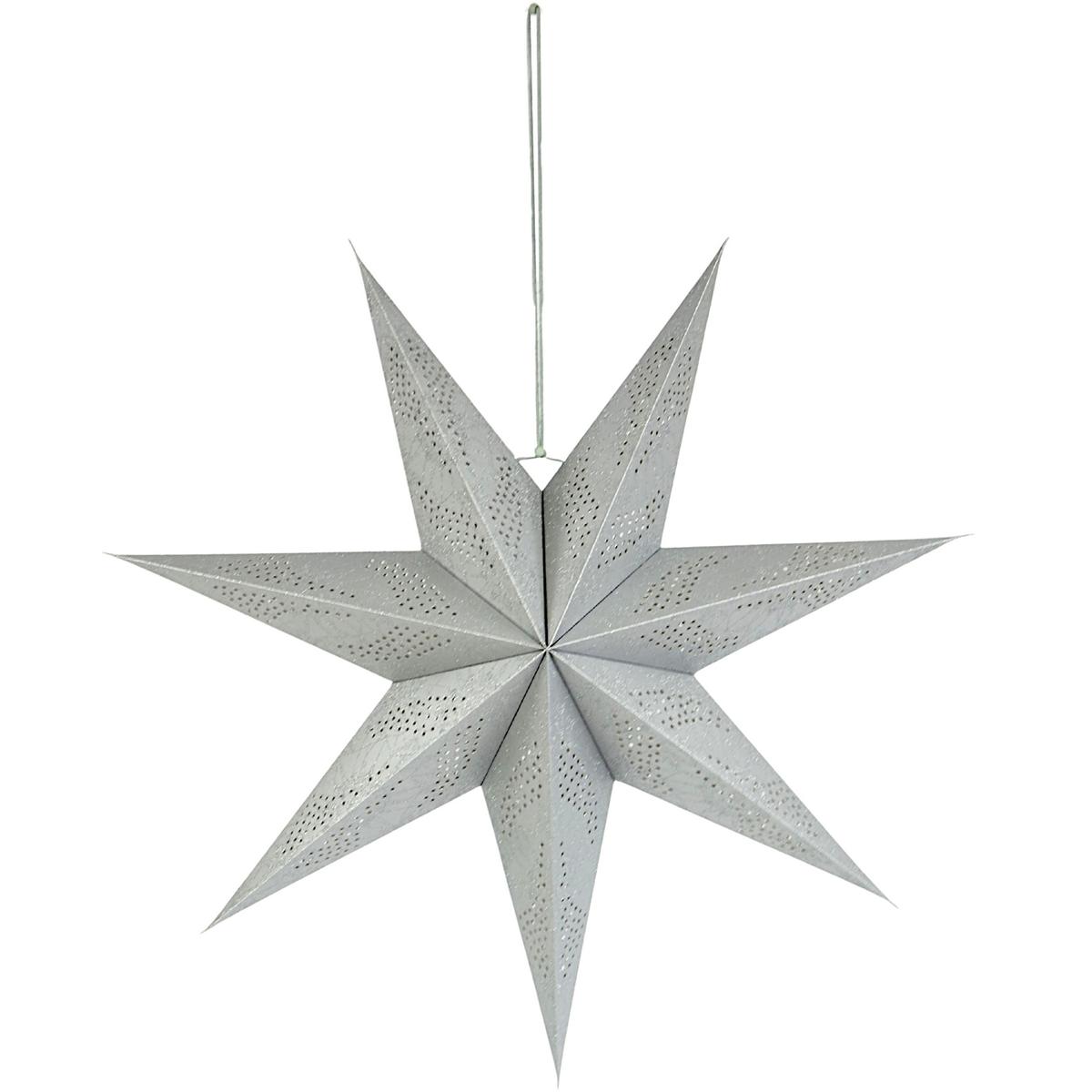 60 Cm Popierinė Dekoratyvinė žvaigždė, Sidabrinė