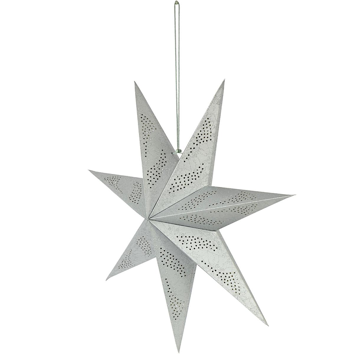 60 Cm Popierinė Dekoratyvinė žvaigždė, Sidabrinė