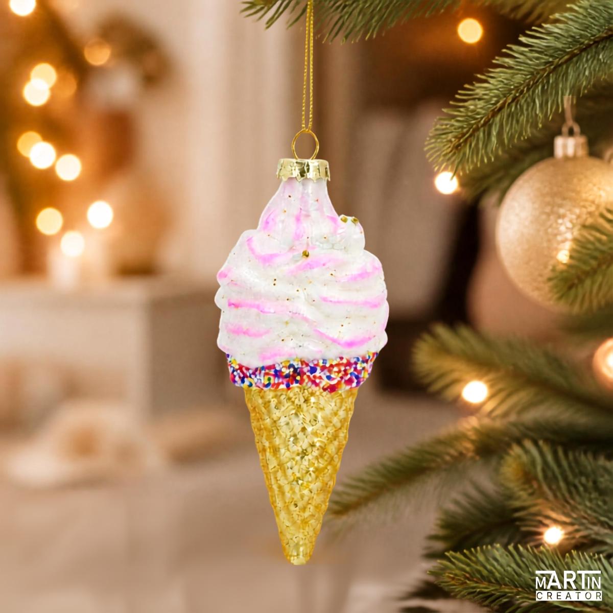 Stiklinė Eglės Eglutės Kulė „ice Cream“ Mica