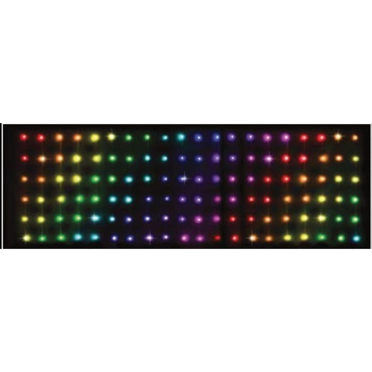 Kalėdų Eglutės Lemputės, šviesos Užuolaida (lauke/viduje) 120 Led, 300x60 Cm, Su Nuotolinio Valdymo Pultu, Rgb Spalvos