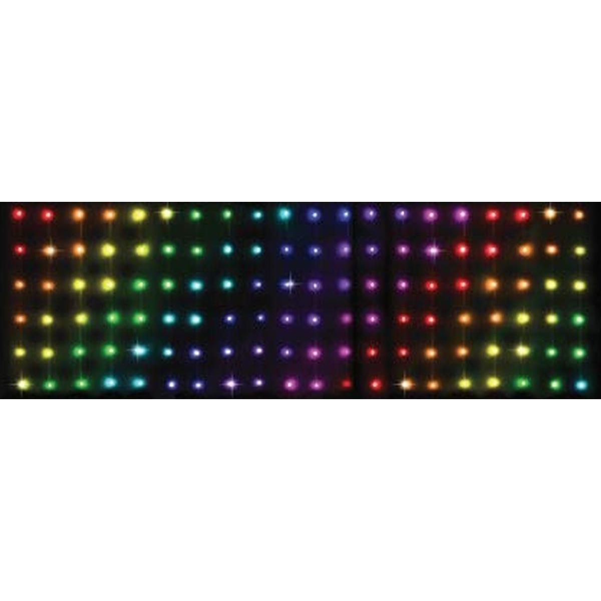Kalėdų Eglutės Lemputės, šviesos Užuolaida (lauke/viduje) 120 Led, 300x60 Cm, Su Nuotolinio Valdymo Pultu, Rgb Spalvos