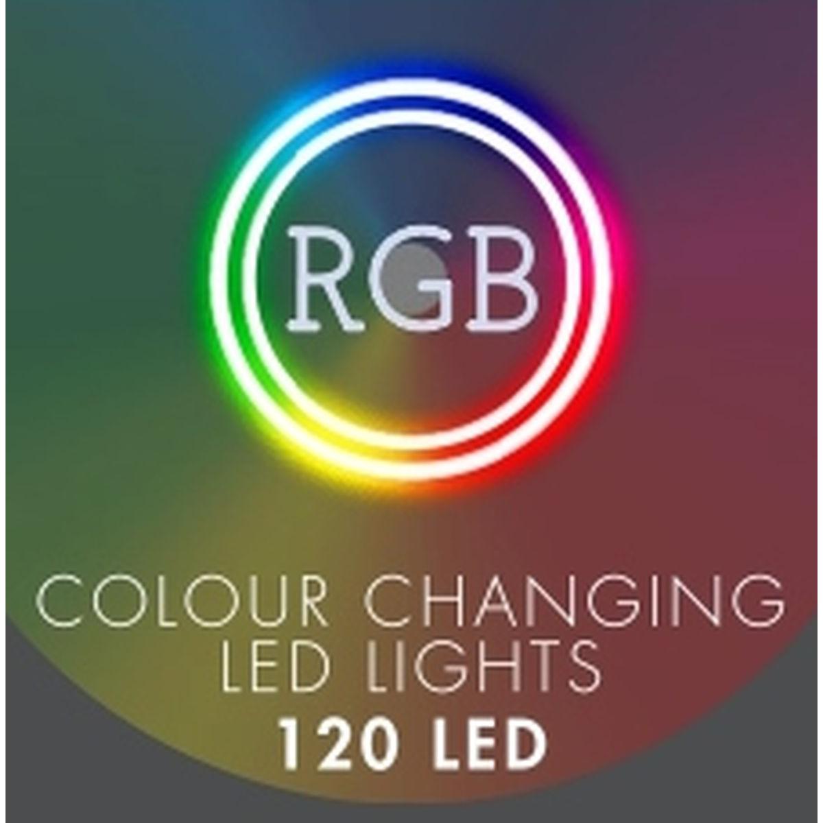 Kalėdų Eglutės Lemputės, šviesos Užuolaida (lauke/viduje) 120 Led, 300x60 Cm, Su Nuotolinio Valdymo Pultu, Rgb Spalvos
