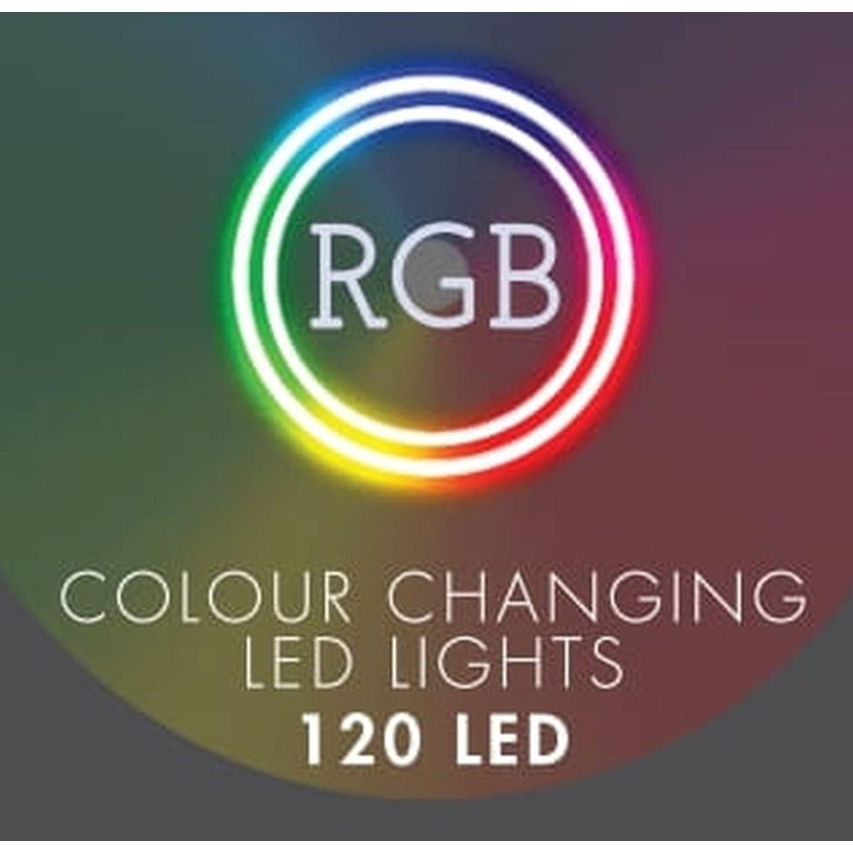Kalėdų Eglutės Lemputės, šviesos Užuolaida (lauke/viduje) 120 Led, 300x60 Cm, Su Nuotolinio Valdymo Pultu, Rgb Spalvos