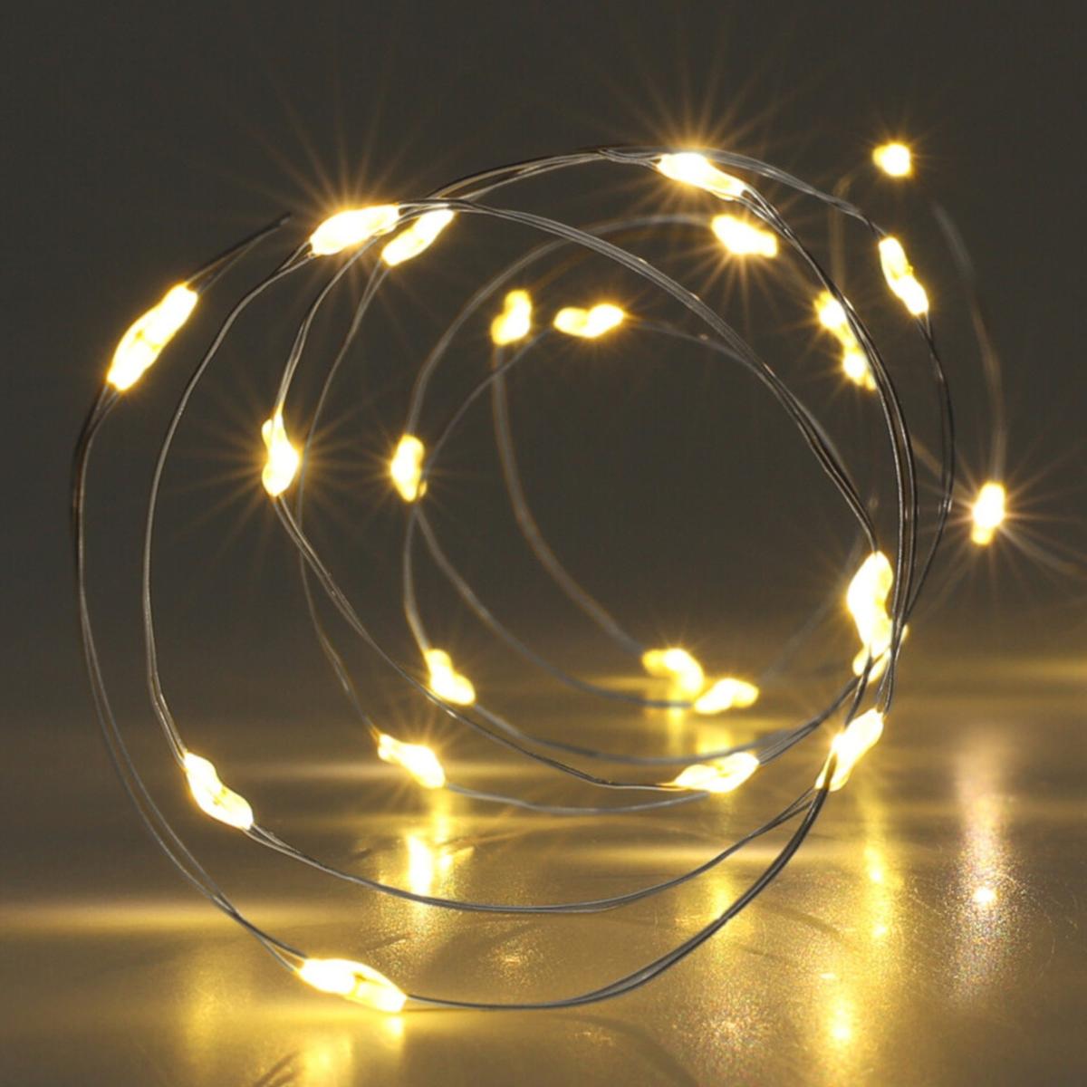 Baterijomis Maitinamos Lemputėlės, 100 Led Girlandė, šilta Balta, Laikmatis