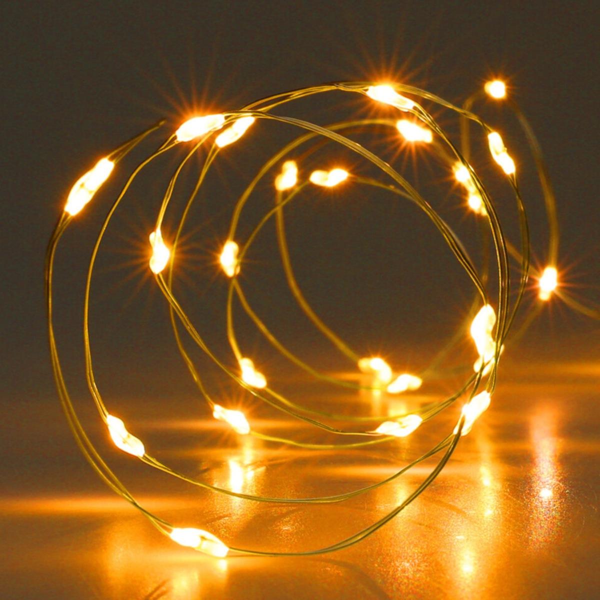 Baterijomis Maitinamos Lemputėlės, 40 Led Gierlanda, Super šilta Balta