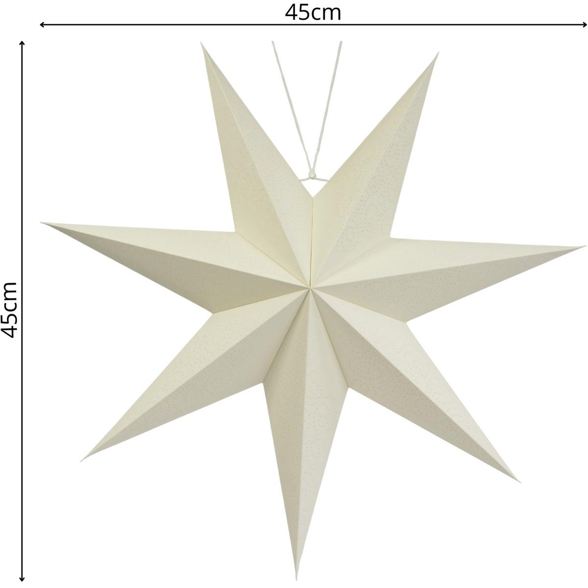 45 Cm Balta Popierinė Dekoratyvinė Kabančioji žvaigždė
