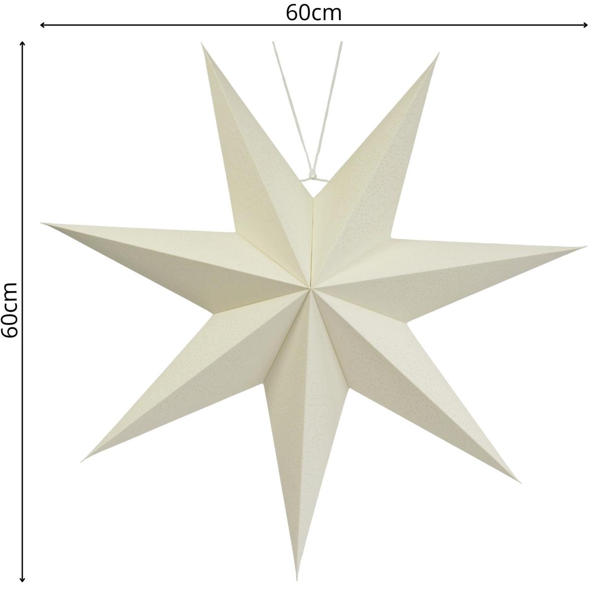 60 Cm Balta Popierinė Dekoratyvinė Kabančioji žvaigždė
