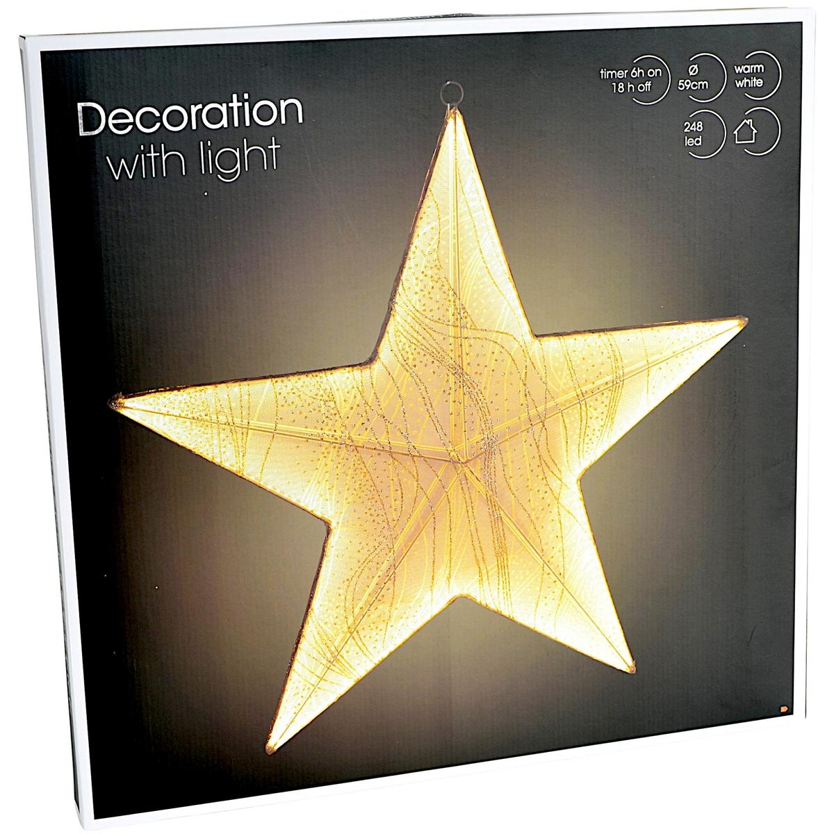šviesos Dekoracija „žvaigždė“ 59x59 Cm, 248 Led
