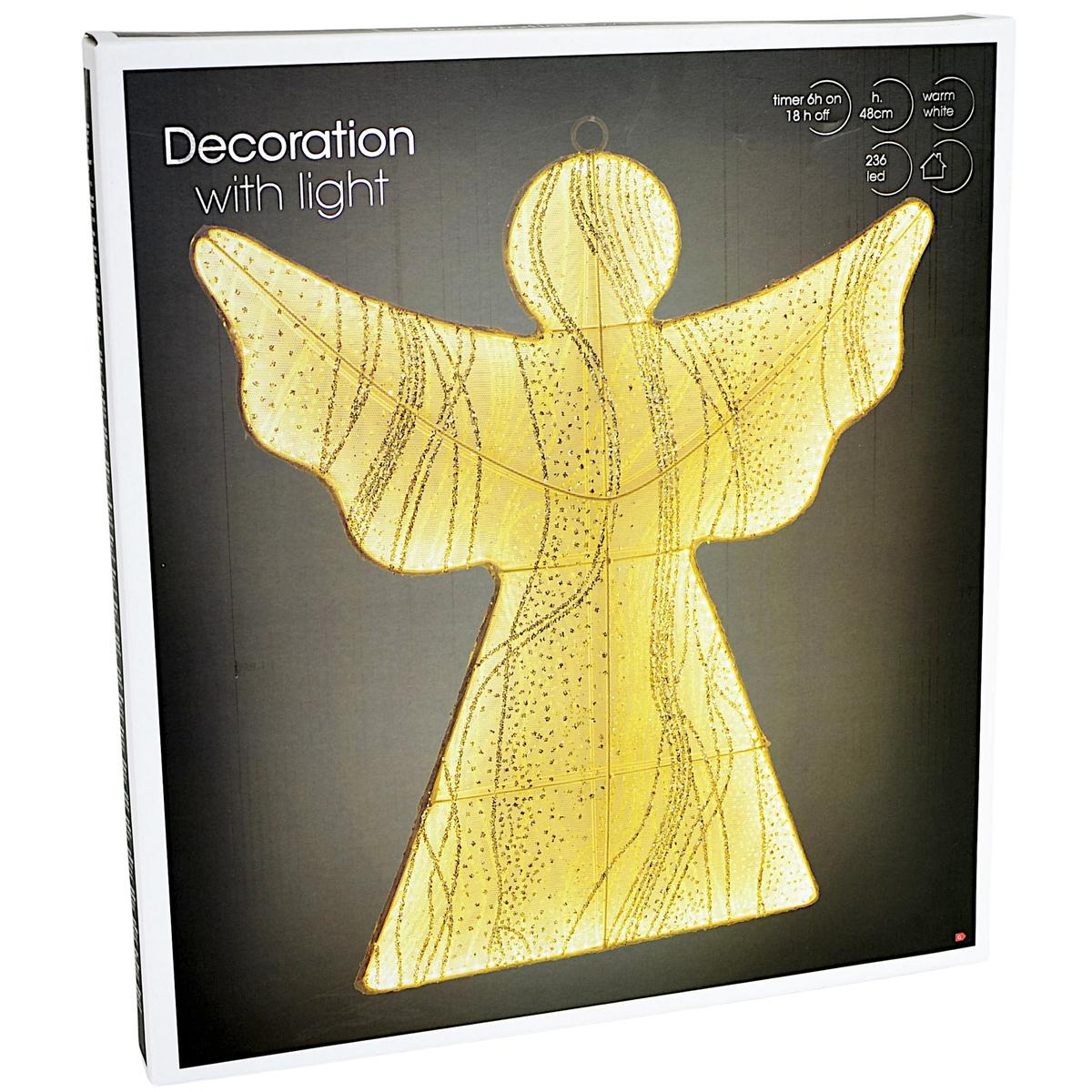 Dekoratyvinis Angelas, Skirtas Pakabinti, 48 Cm, 236 Led