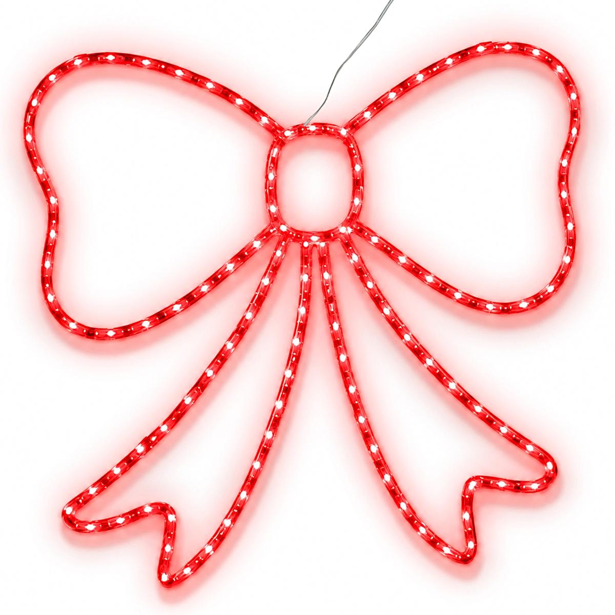 Dekoratyvinė Kokarda, 55 Cm, Raudona, 120 Led
