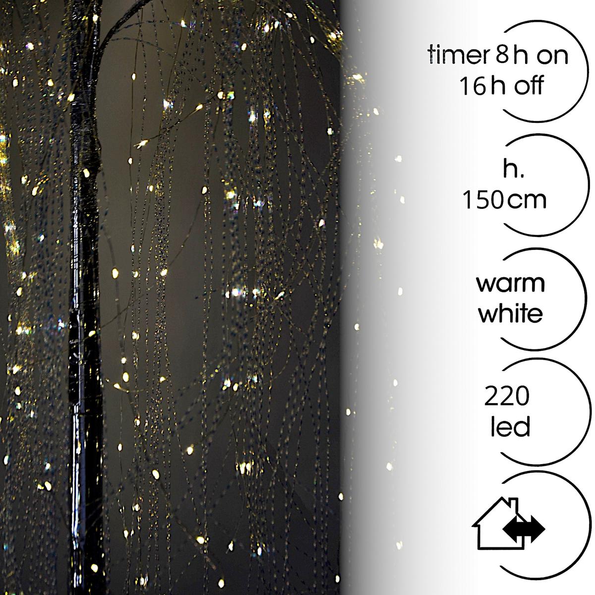 Kalėdinis Dekoratyvinis Medis „wierzba“ Su 220 Led, Aukštis: 150 Cm