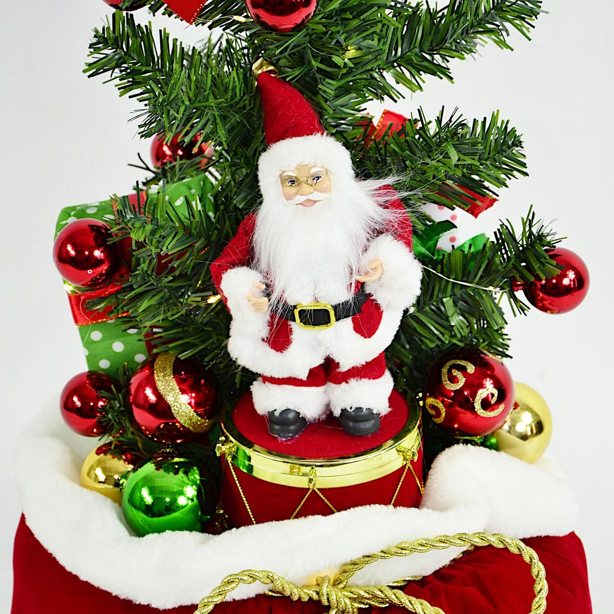 Dekoratyvinė Eglė 60 Cm, 25 Led, Laikmatis – Santa Klasas