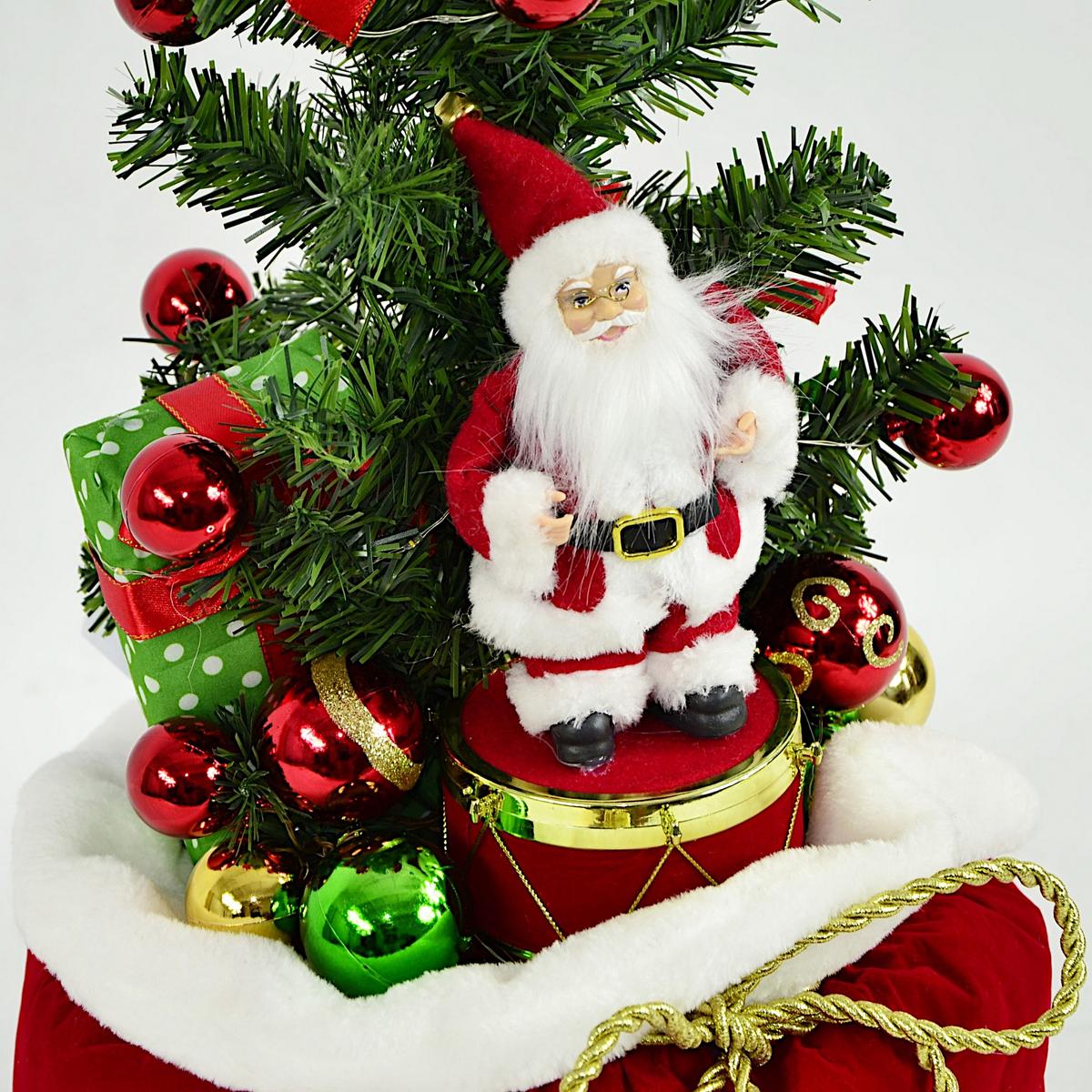 Dekoratyvinė Eglė 60 Cm, 25 Led, Laikmatis – Santa Klasas
