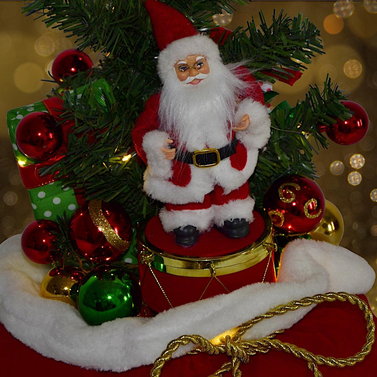 Dekoratyvinė Eglė 60 Cm, 25 Led, Laikmatis – Santa Klasas