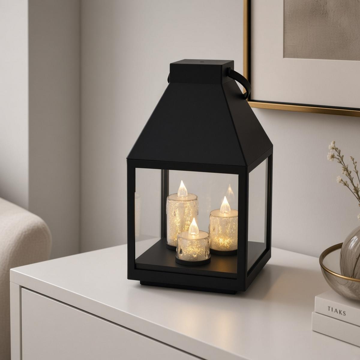Led žibintas 25 Cm, 3 žvakės, „saska Gift & Decor“