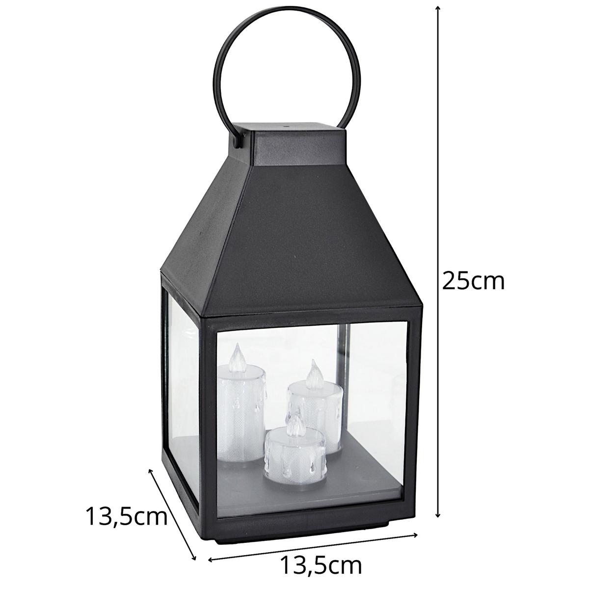 Led žibintas 25 Cm, 3 žvakės, „saska Gift & Decor“