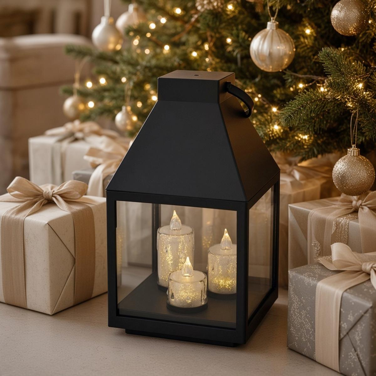 Led žibintas 25 Cm, 3 žvakės, „saska Gift & Decor“