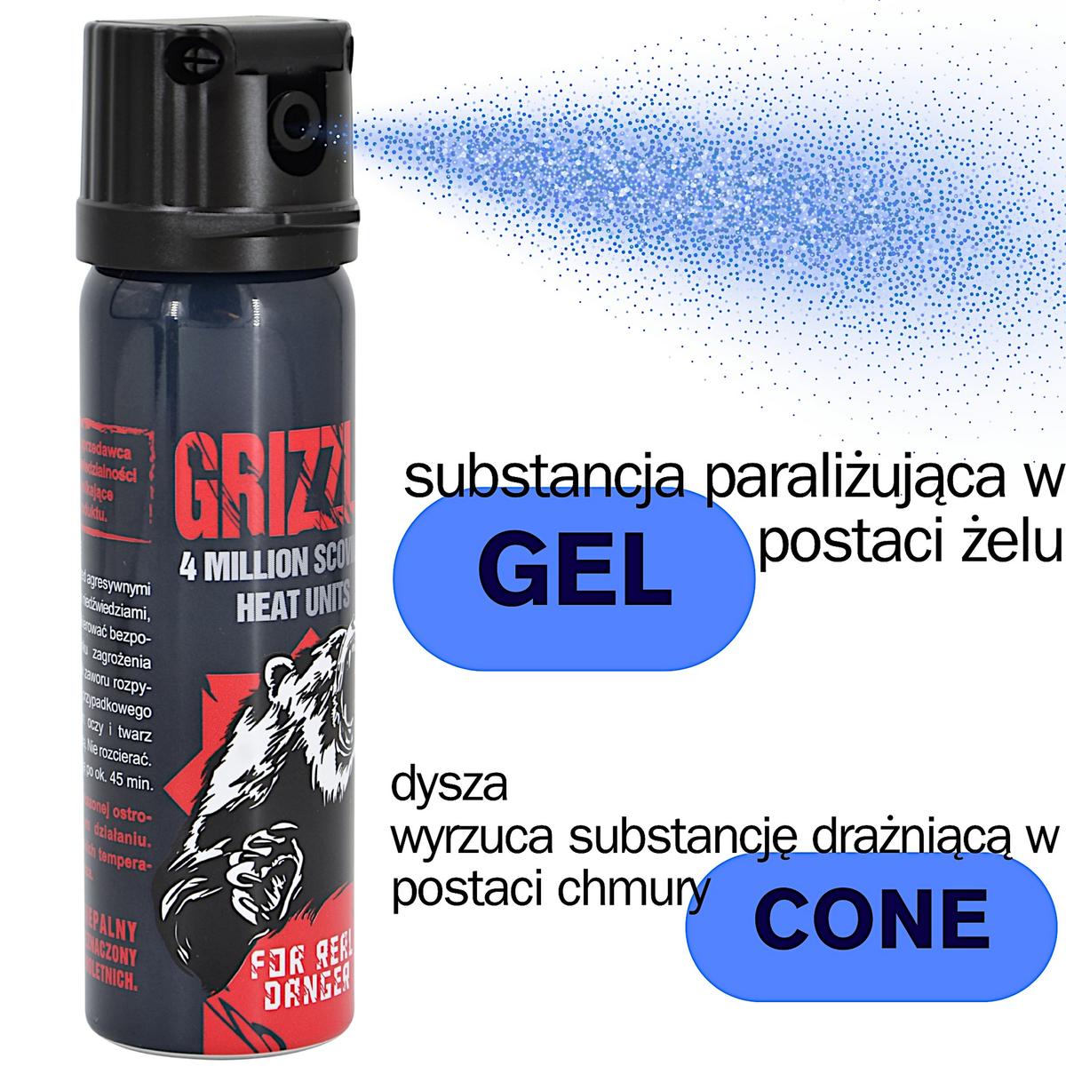 Pipirų Dujos „grizzly Gel“ 4 Mln Shu 26,4 % Oc 63 Ml Kūgis 13063-c Sharg