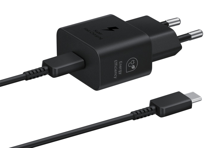 Samsung EP-T2510 25W AC Maitinimo adapteris USB-C + Kabelis USB-C, Juoda
