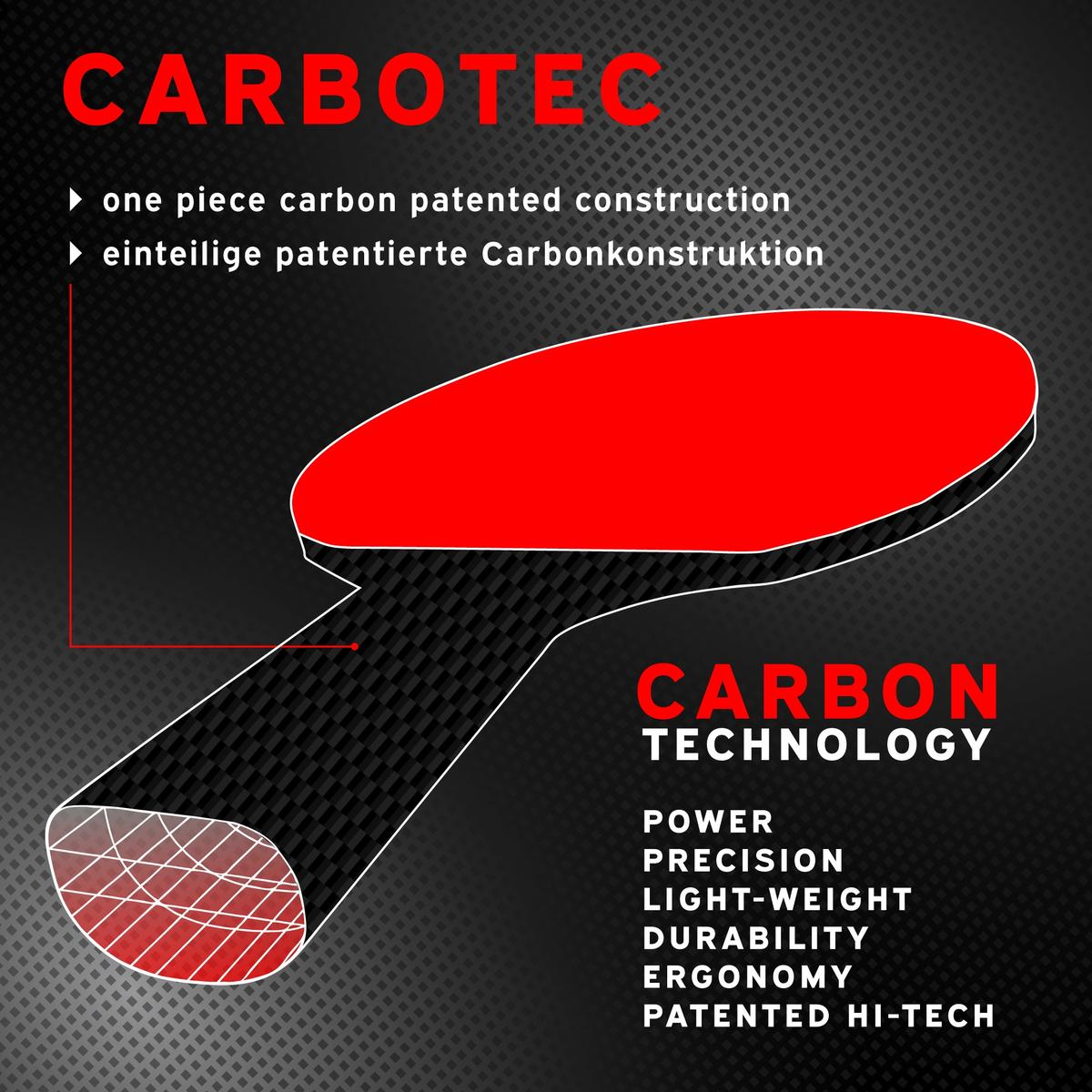 Stalo Teniso Raketė „carbotec 900 Donic“