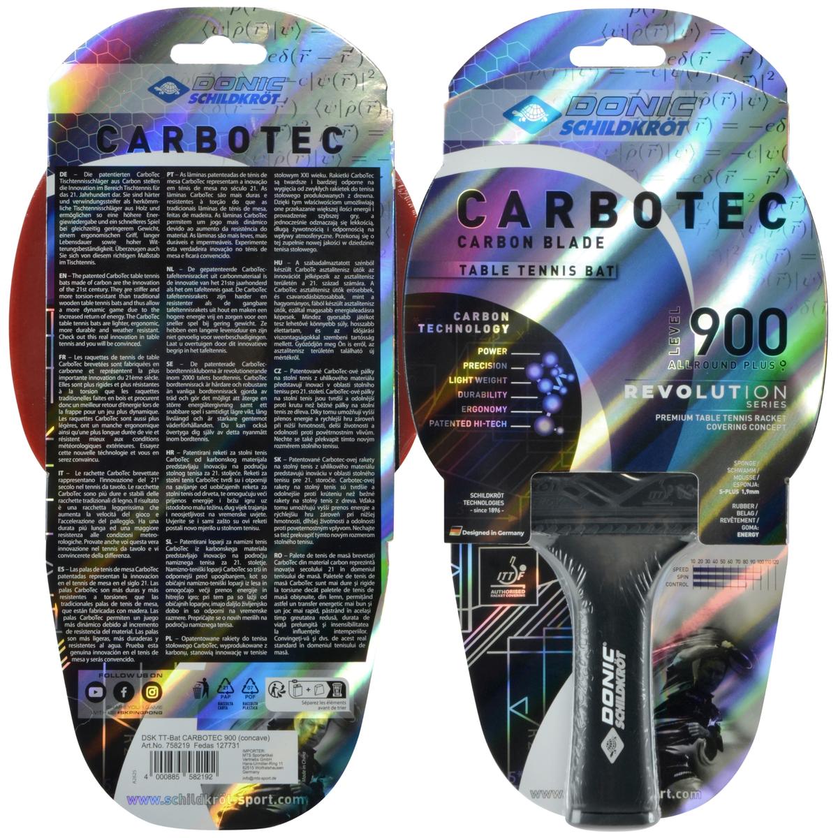 Stalo Teniso Raketė „carbotec 900 Donic“
