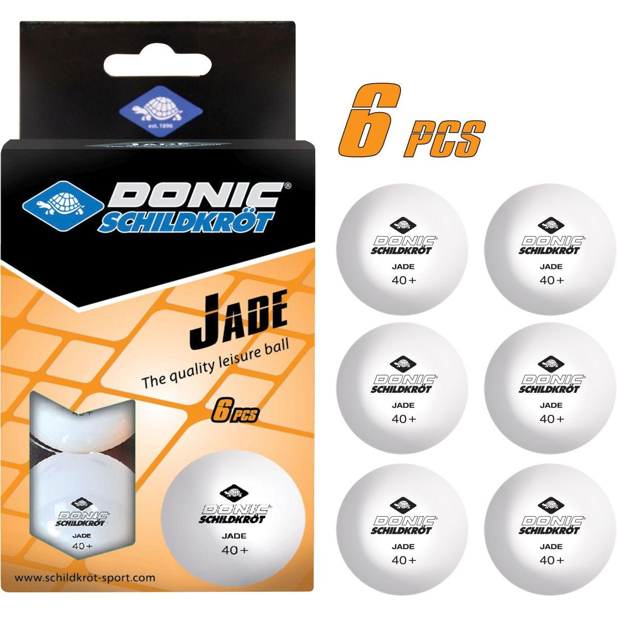 Stalo Teniso Rutuliai „jade Poly 40“ Balti, 6 Vnt., „donic“