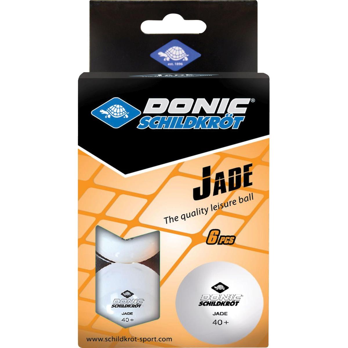 Stalo Teniso Rutuliai „jade Poly 40“ Balti, 6 Vnt., „donic“