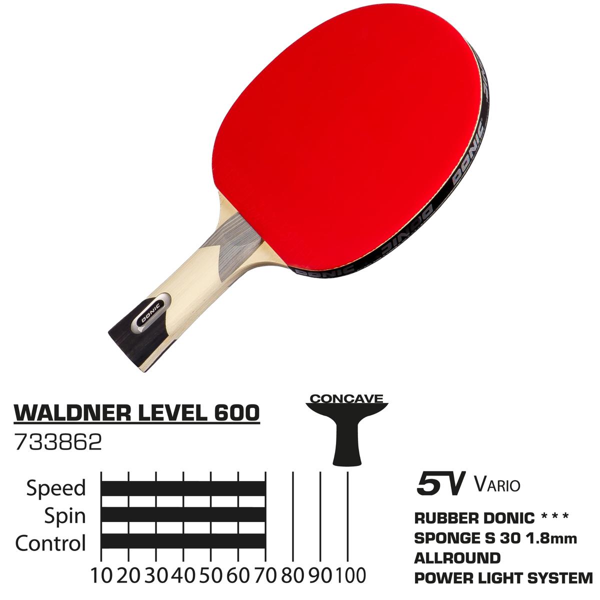 Stalo Teniso Raketė „waldner 600 Donic“