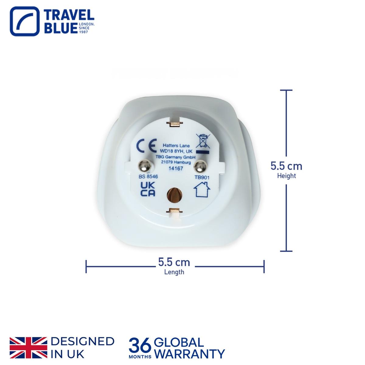 Travel Blue Universalus Maitinimo Adapteris „pasaulis“ -> „shucko“