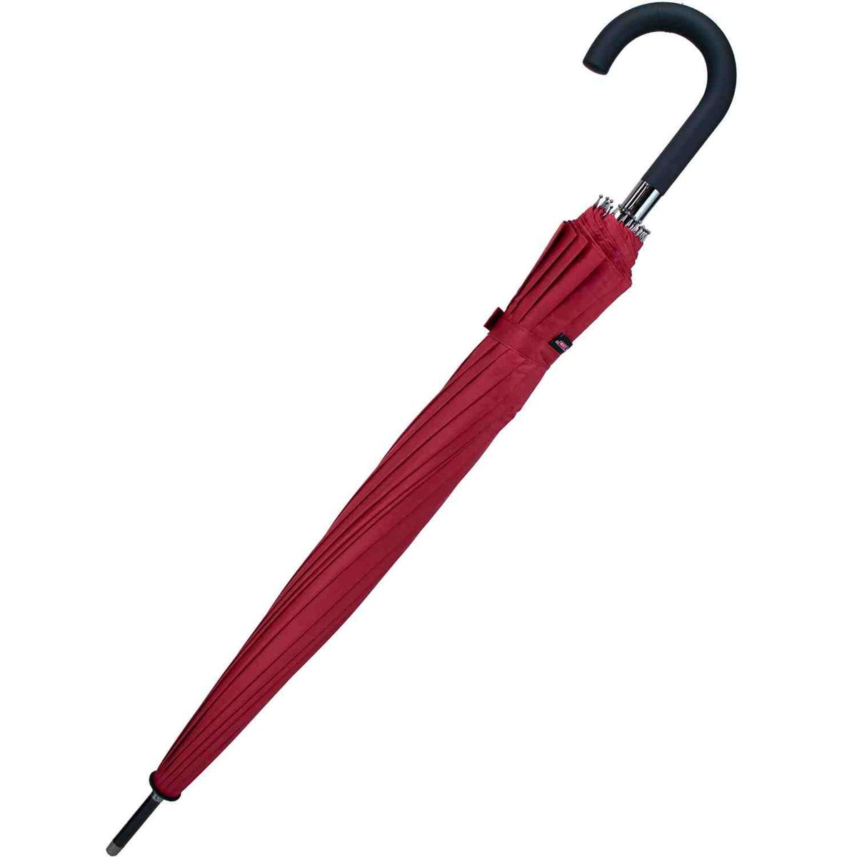 Ilgas Pusiau Automatinis Skėtis Su 16 Stebelių, Raudonas, „semi Line“