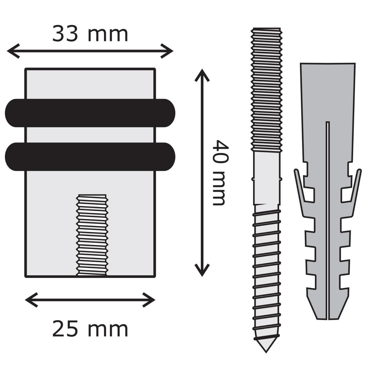 25/40 Mm Nerūdėjančio Plieno Durų Atraminis Strypas Kowalski